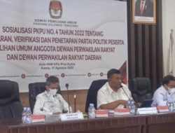 KPU Sultra Sosialisasi Pendaftaran dan Verifikasi Parpol Peserta Pemilu