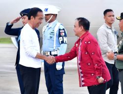 Pj Gubernur Andap Sambut Kedatangan Presiden Jokowi di Sultra