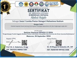 Mahasiswa Prodi Ilmu Politik UHO Sabet Juara I Lomba Poster Tingkat Nasional